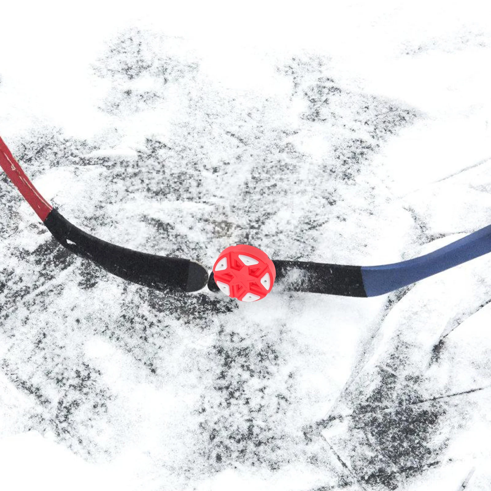 Eishockey-Trainings-Puck, rote getrimmte Oberfläche für Straßenroller, drinnen und draußen, Hockey-Übungen, multifunktionaler Sport