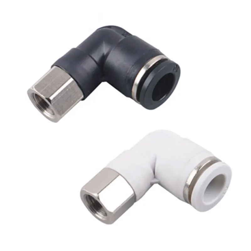 1/10/20 قطعة PLF لولبة داخلية على شكل حرف L الكوع PTM5 1/8 1/4 3/8 1/2 هوائي سريع الدفع في OD 4/6/8/10/12 مللي متر لأداة هوائية #2