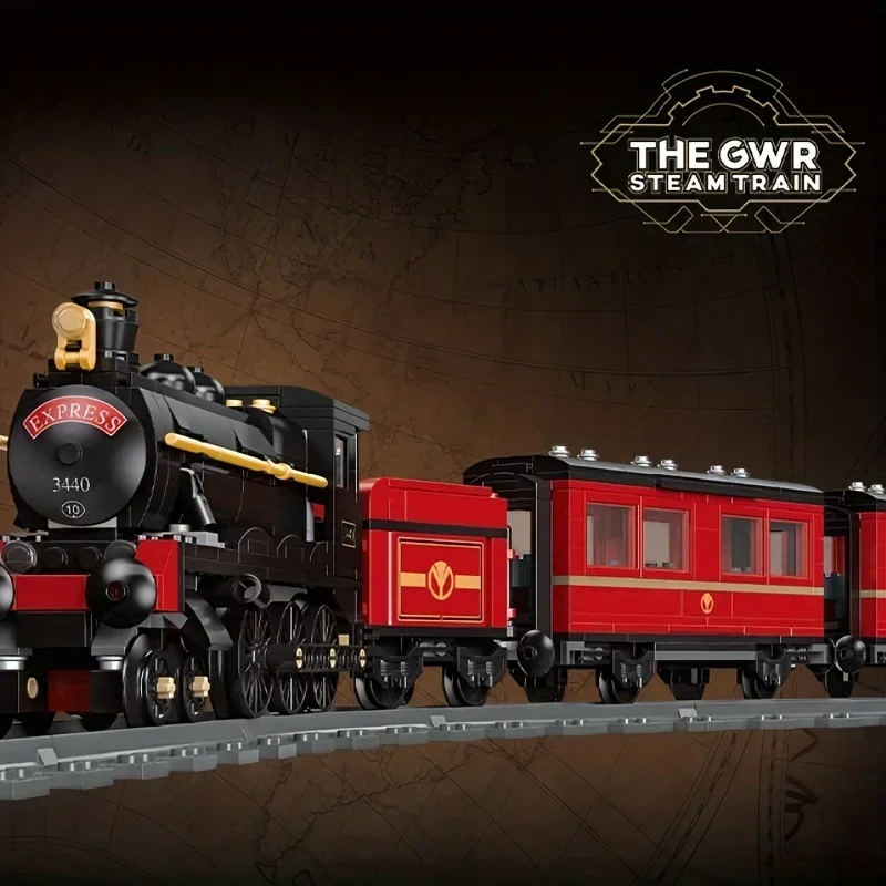 789PCS Treno A Vapore Città Treno Pesante Trasporto Binari Assemblare Modello Mattoni Giocattoli Decorazione Desktop Creativa Giocattoli Per Bambini Regali Di Compleanno