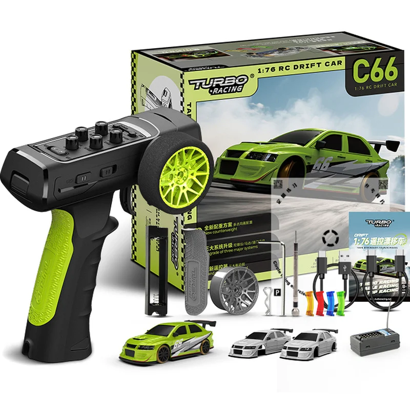 Mini Turbo Racing C66 Drift RC Model Car Electric Remote Control Drifting Desktop Toy Gift Simulation Vehicle Collectible