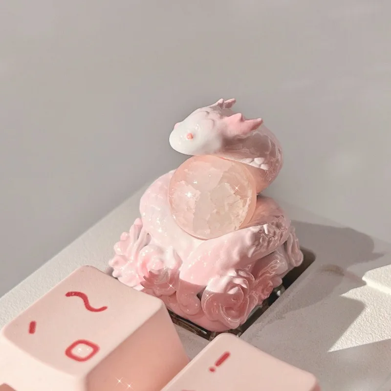 Original Design Cute Little Snake Theme Mechanical Keyboard Custom Artisan Keycap PC Gaming Keyboard Point Keycap Collect Gift