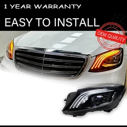 Head Lamp For Car BENZ W222 2014-2019 W223 Headlights Fog Lights Day Running Light DRL H7 LED Bi Xenon Bulb Car Accessory