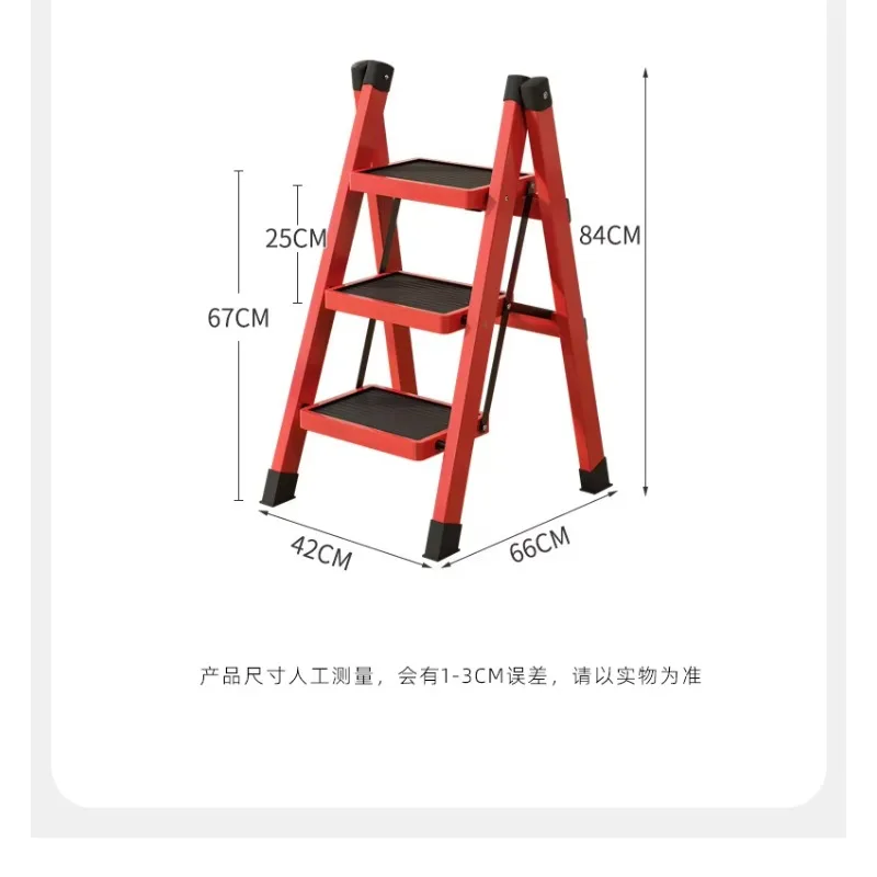Hxl folding ladder multi-purpose a-frame ladder lightweight decorative step ladder