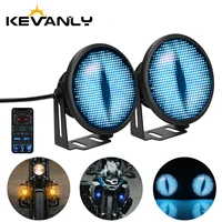 Kit LED de ojo de diablo dinámico, 2 uds., con Control por aplicación, lámpara antiniebla LED de ojo frío para automóvil, decoración de faros, accesorios modificados