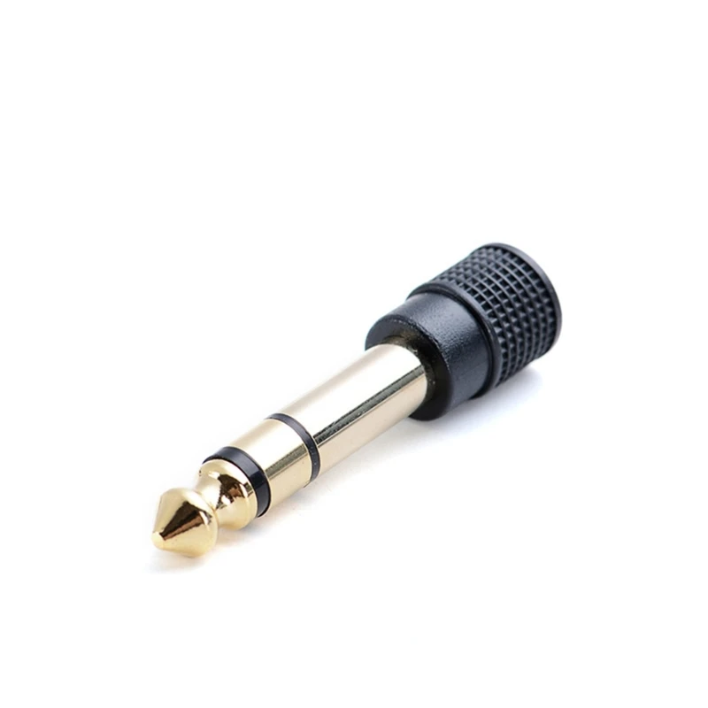 6,35 mm 1/4 Stecker auf 3,5 mm 1/8 Buchse Stereo-Kopfhörer-Adapterstecker vergoldet für Lautsprecher Kopfhörer Gitarre 25UB