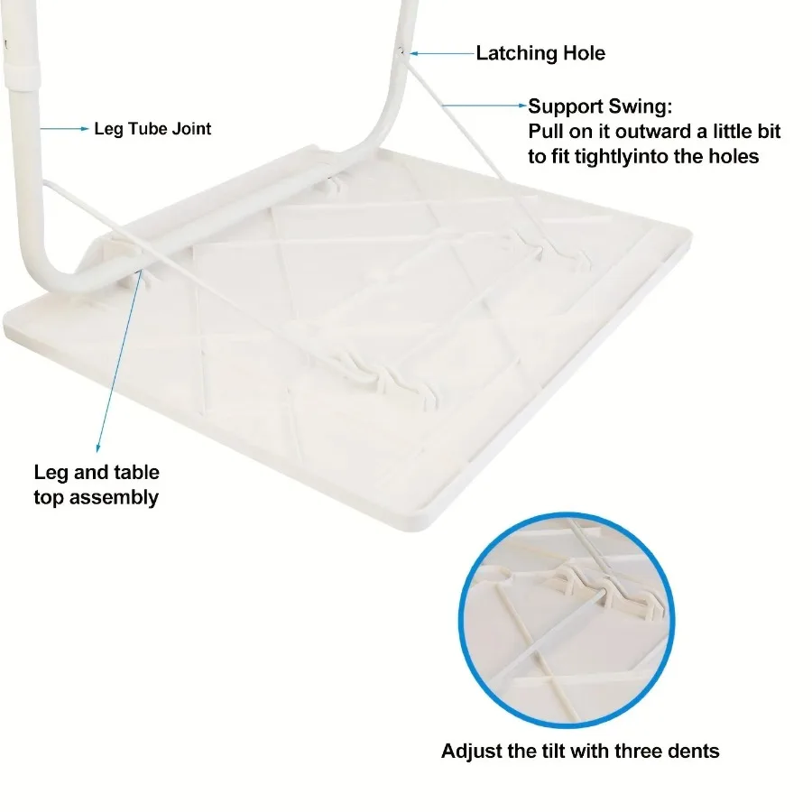 Foldable Tray Table - Ultra-Portable 6 Height Adjustments 3 Angle Settings - Sofa TV Tray Laptop Table Dining Coffee