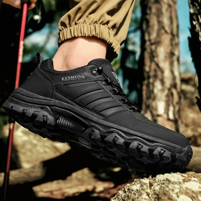 

Neutral Hiking Shoes Low-top Round Toe Anti-slip Lightweight PU Leather Surface High-quality Brand Original Lace-up Sports Shoes