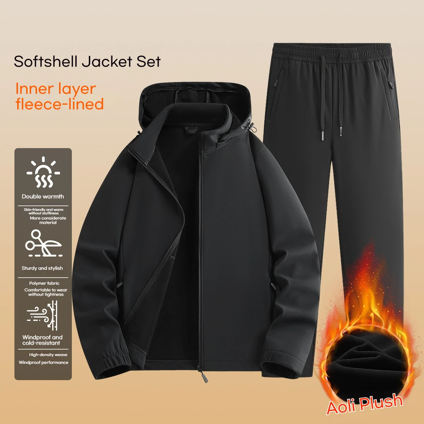 

Спортивный костюм для скалолазания на открытом воздухе, комплект L-8XL, большой размер, ветрозащитная водонепроницаемая куртка, брюки, комплект из двух предметов, осень-зима, новое поступление