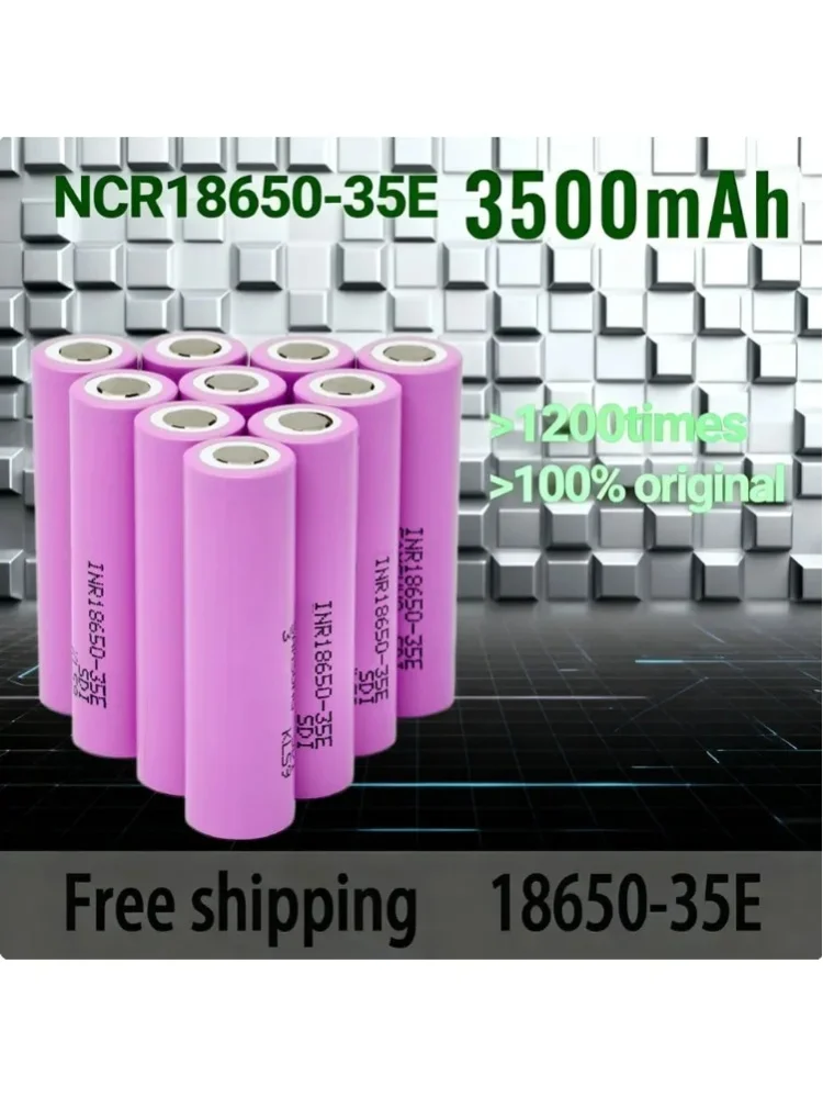 3,7V 3500mAh 18650 Akku 35E INR 18650 20A Lithium-Ionen-Akku Ersatz Externer Akku