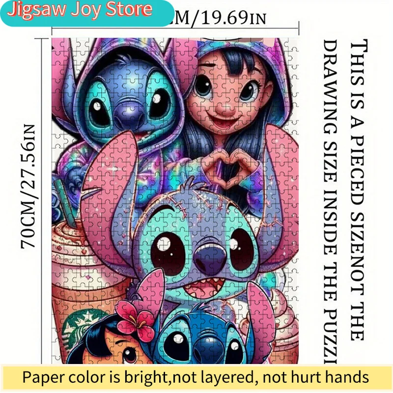 1000 elementów kolorowego puzzle z postaciami z kreskówek |   Żywy abstrakcyjny design, wzór animacyjny, wymagający i zabawny, Fam