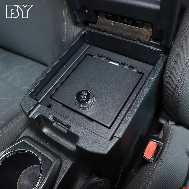 Password Lock Security Safe Box For Toyota Tacoma 2016-2022 Car Accessories Armrest Storage Aluminum Alloy Privacy Protection