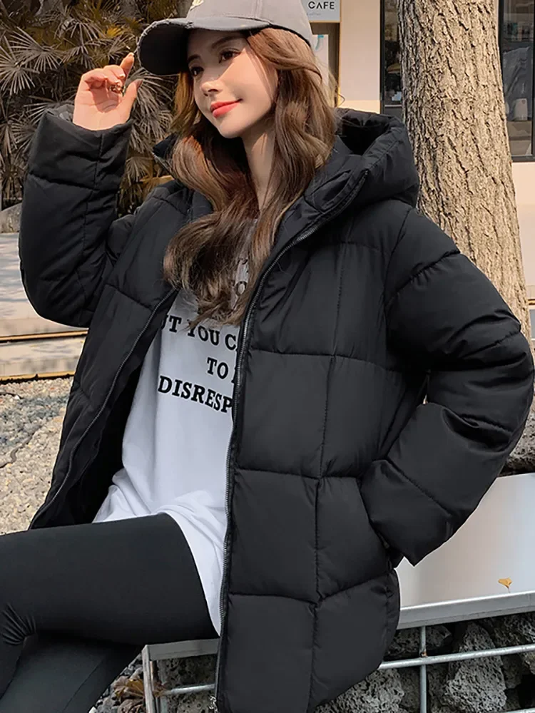 PinkyIsBlack nuovi vestiti invernali da donna corti antivento stile coreano piumino con cappuccio piumino imbottito in cotone capispalla femminile