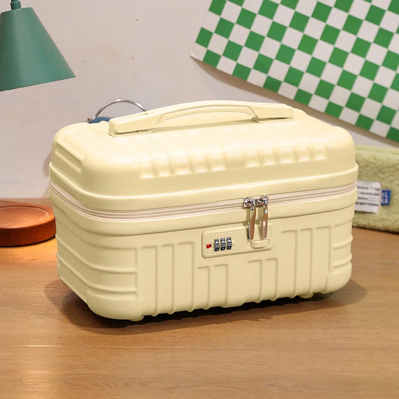 

Korean Sle Travel Cosmetic Bag Lightweight Handbag Women's Faion Trend Summer New Pure Color Zipper Closure Handbag