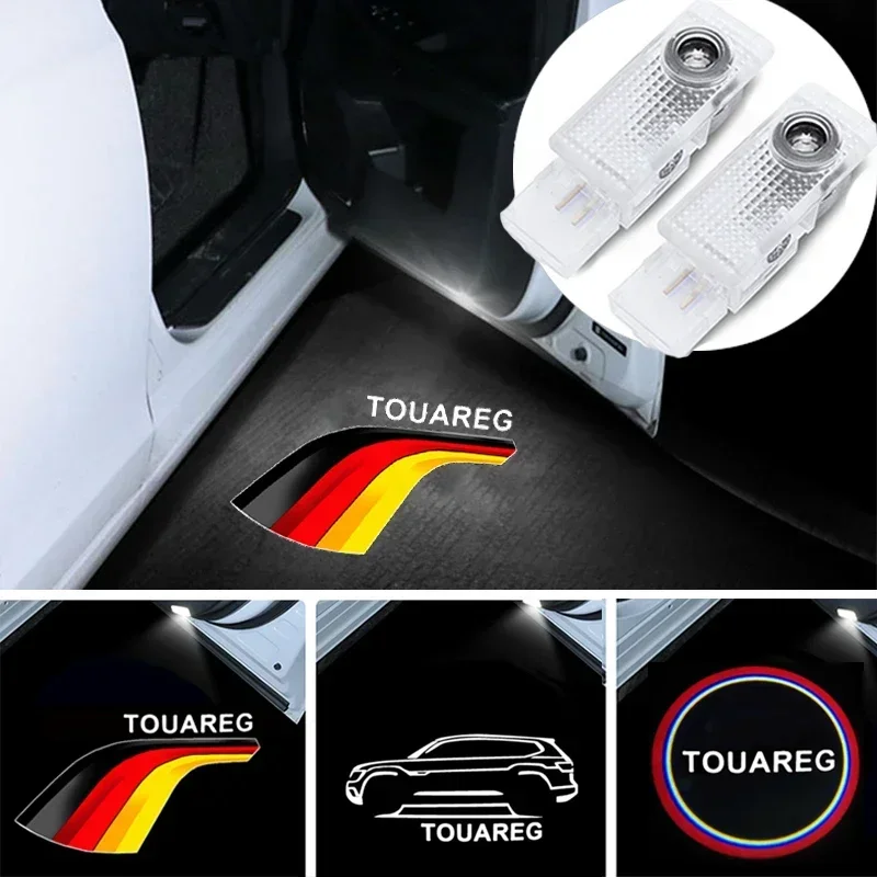 2Pcs LED Car Door Welcome Logo proiettore di cortesia Ghost Shadow Lights per VOLKSWAGEN VW Touareg 2004 2010 2008 2007 2006 2005