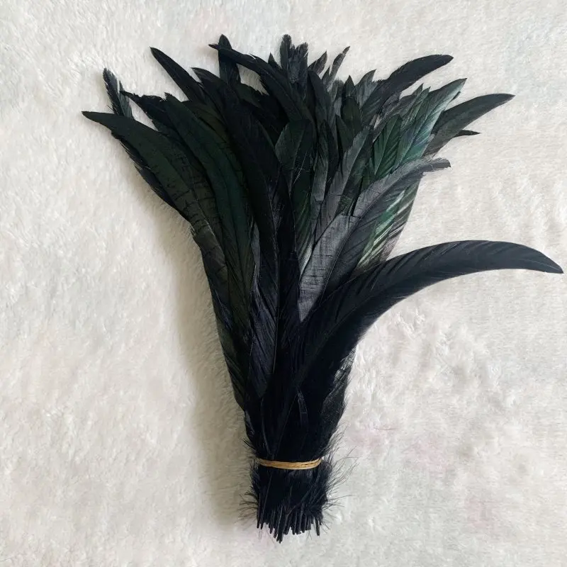 Rooster tail feather black Colors DIY feather clothing jewelry accessories wedding Party supplies performance necessary  fashion