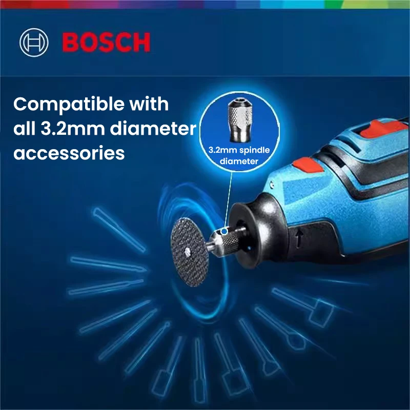 4 In 1 Elektrisch Gereedschap Bosch Gro 12V-35 Mini Elektrische Grinder Snijmachine Polijstmachine Elektrische Boor Zaklamp Accubleus Roterend Gereedschap