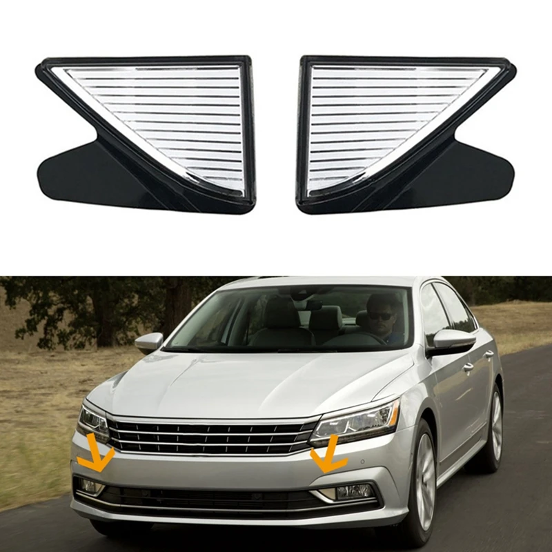 Front Bar Fake Fog Light Fog Light Trim Plate Reflector Car For Vw Passat B8 2016-2018 56D941777A 56D941778A