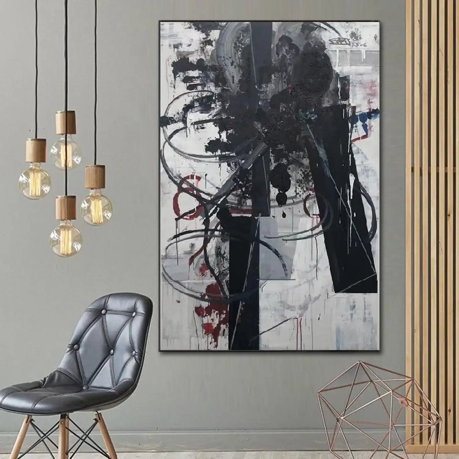 Frameless Canvas Painting Mhemyo Large Original Abstract Expressionism Hand Painted Oil Painting On Textured Canvas Modern Wall