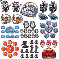 10PCS/lots Animal/Cat Patch Cartoon/Punk/Skull Thermoadhesive Patches Iron On Patches For Clothing On Clothes Embroidery Patch