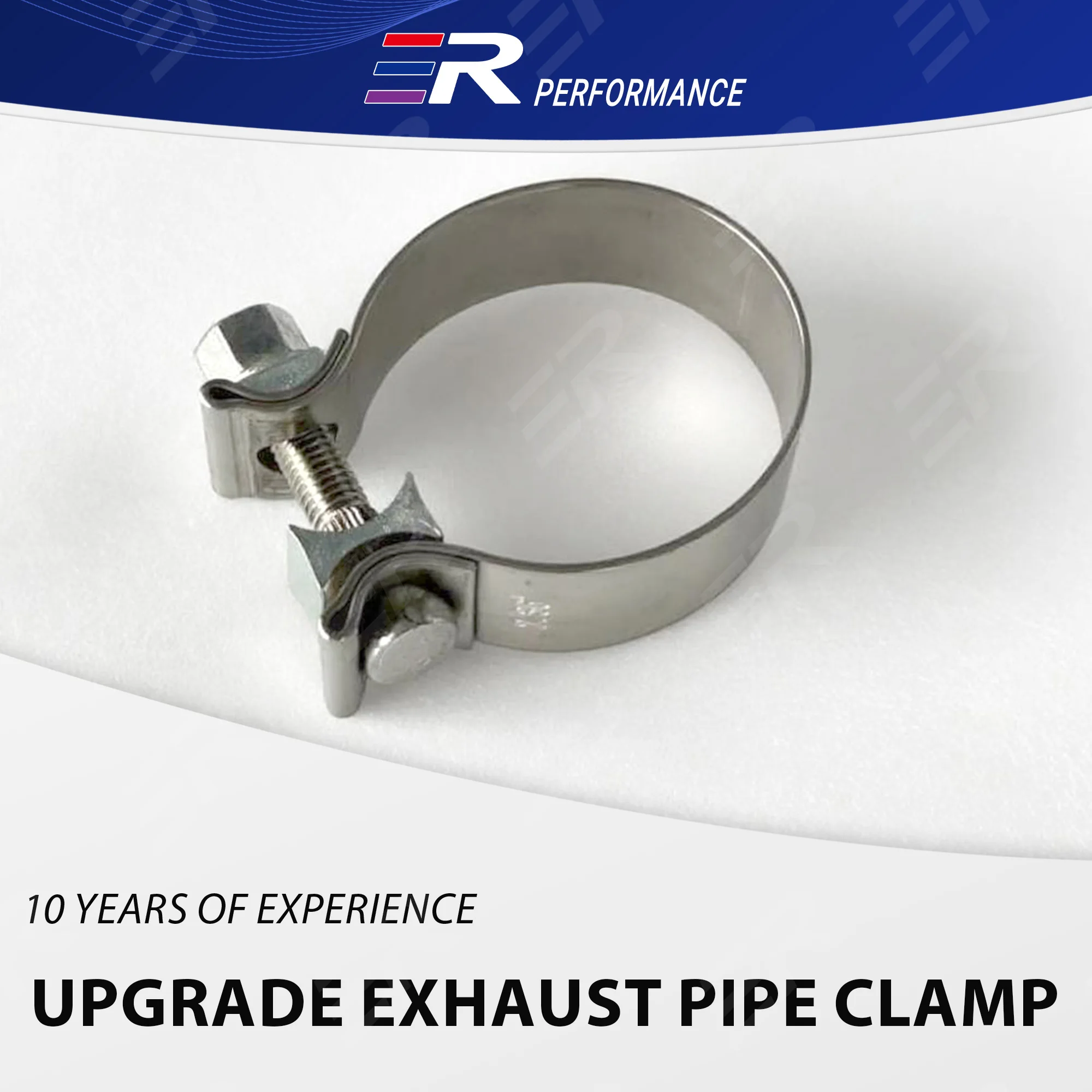 2 PCS 2.5“ Fit For Universal Motorcycle Cars 304 Stainless Steel Clamp Butt Joint Narrow Band Exhaust Seal Clamp Exhaust Sleeve