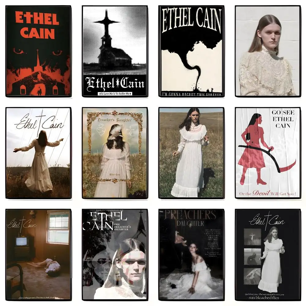 Southern Indie Nostalgic E-Ethel Cain Poster High-definition Art Sticker Self Adhesive Waterproof Home Decoration