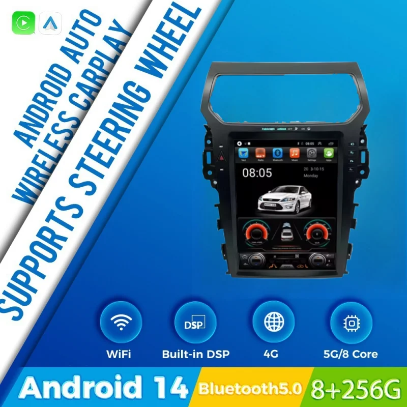 

Android 14 Car Radio Stereo For Ford Explorer 2011-2020 GPS Navigation 12.1" Carplay Head Unit Multimedia Video Digital Cluster