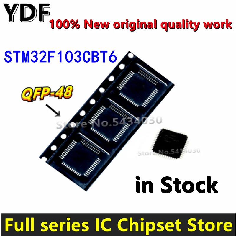 100% New STM32F103CBT6 STM32F103CB 32F103CBT6 STM32F103 128KB QFP-48