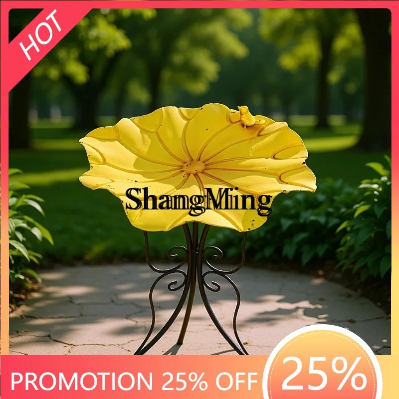 FG  wrought iron retro bird bathtub outdoor courtyard bird feeder is easy to install, simple to , leisure and has a firm grip