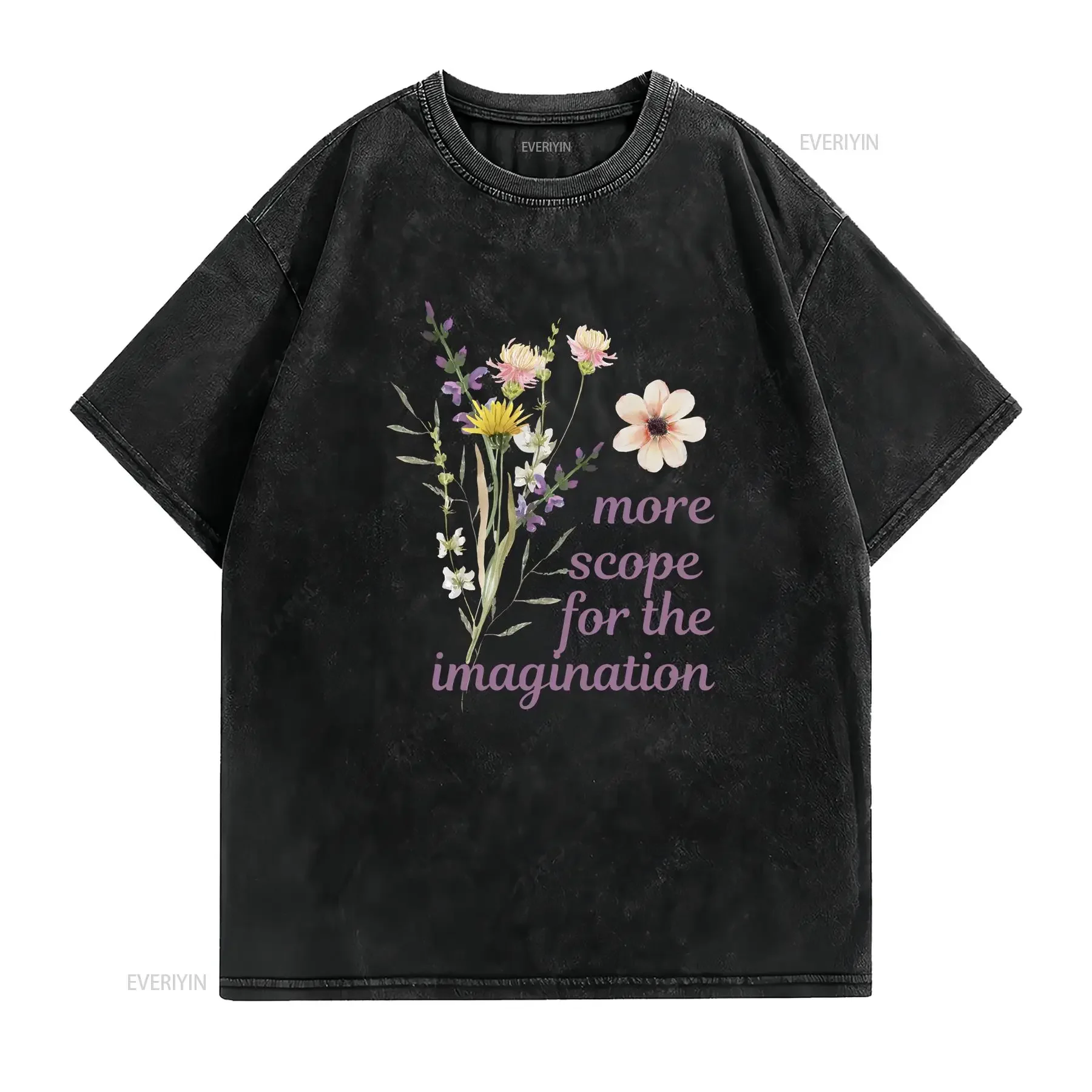 More scope for the imagination Anne of Green Gables T Shirt Shirley Wildflower bookish book quote vintage Washed Stylish