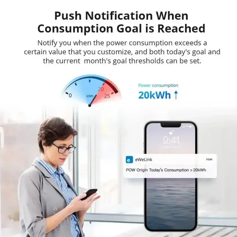

SONOFF POW Elite POWR316D/POWR320D 16A 20A Wi-Fi Smart Power Meter EWelink Switch Беспроводной переключатель напряжения, тока, энергопотребления