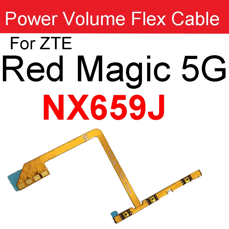 Power Volume Flex Cable For ZTE Nubia Red Magic 3 3S NX629J 5S 5G NX659J 6 6Pro 6S NX669J 7 NX679J 7 Pro NX709J 7S Pro NX709S