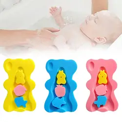 Mat Bath Sponge Non-Slip Cartoon Infant Bed Shower Sponge Cushion for Toddlers Bathroom Baby Care Newborn