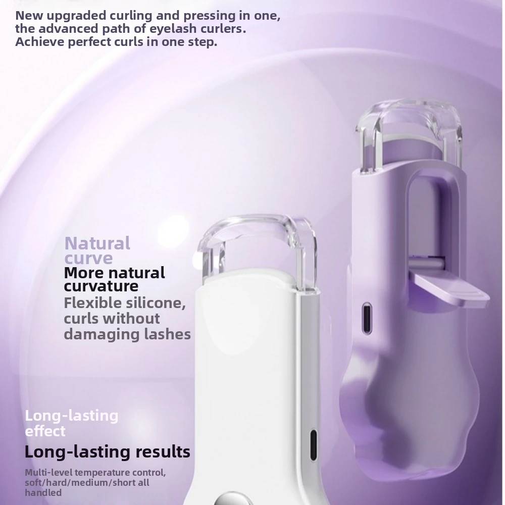 Quick Heating Rechargeable Eyelash Curler Claw Shape Long Lasting Electric Eyelash Curler USB Charging Simple Control
