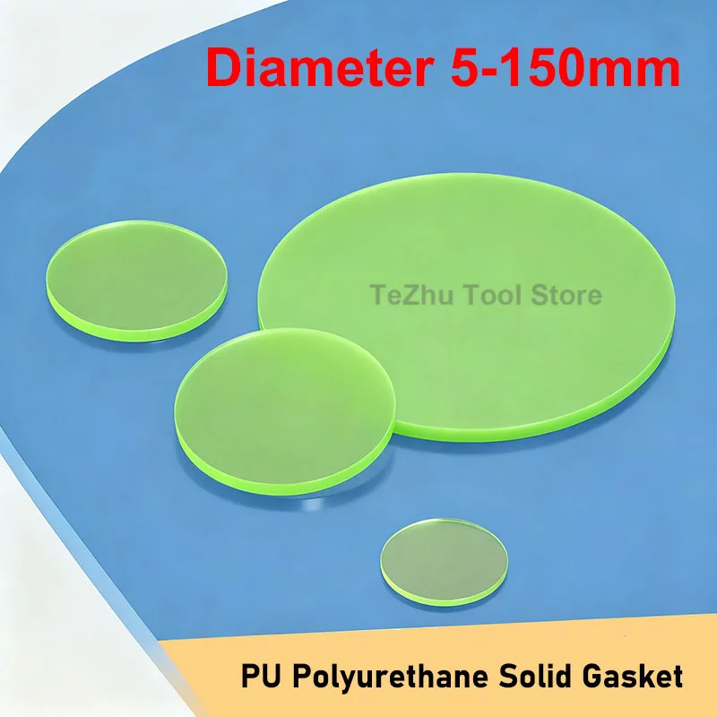 Pad Gasket Padat PU Polyurethane Diameter 5-150mm Lembaran Bundar Bantalan Tendon Sapi Bantalan Peredam Kejut Bantalan Karet