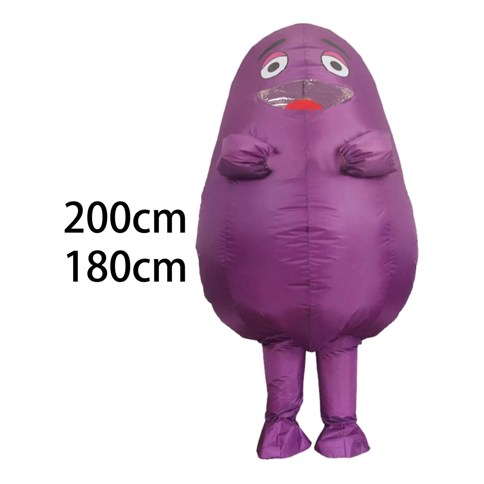 Inflatable Grimace Costume for Adults Jumpsuit Clothes Halloween Cosplay Costume