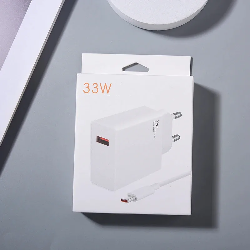 For Xiaomi MDY-11-EZ 33W Charger EU Turbo Charge Adapter 6A type C Cable for Redmi K40 K50 Note 12 11 10 Pro Mi 11 10 CC9 Pro 9T
