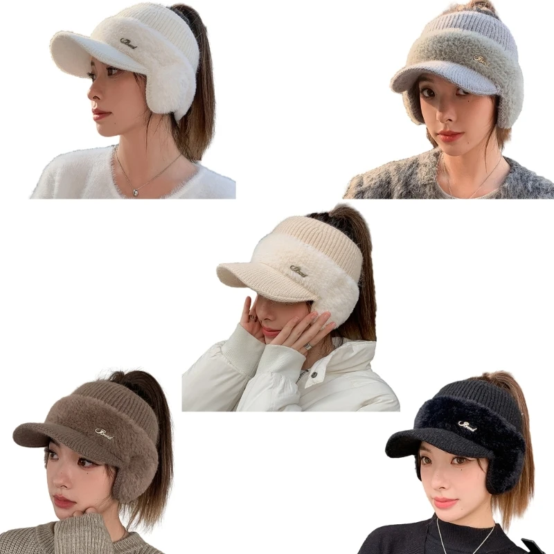 Baseball Hat for Women Girls Autumn&Winter Headband Ear Warmers