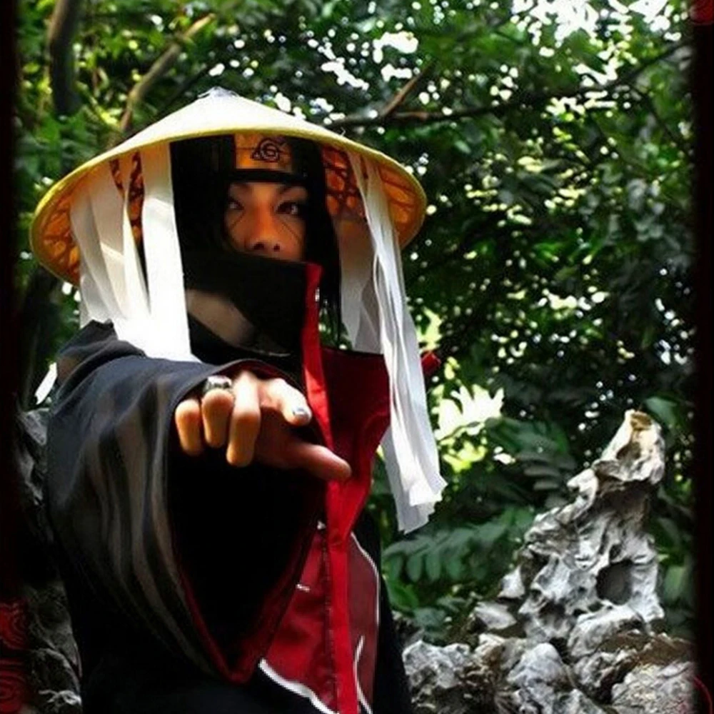 Аниме Хокаге Акацуки Косплей Костюм ниндзя Плащи с повязкой на голову Боль Учиха Итачи Саске Сассо Какuzu Comic Con Одежда