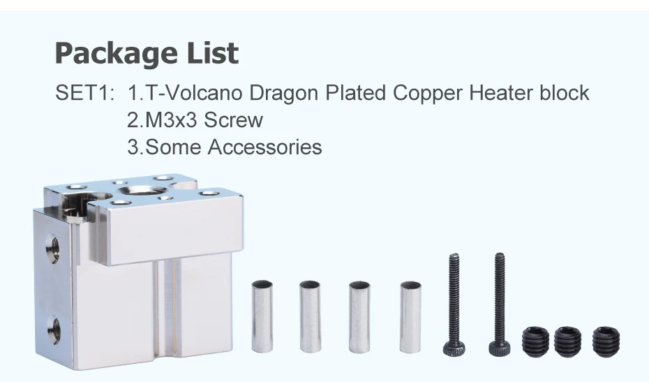 Trianglelab T-Volcano Dragon Verkupferter Heizblock Kompatibel mit Trianglelab und Phaet Dragon Hotend 3D-Drucker HEIZBLOCK – Detail 6