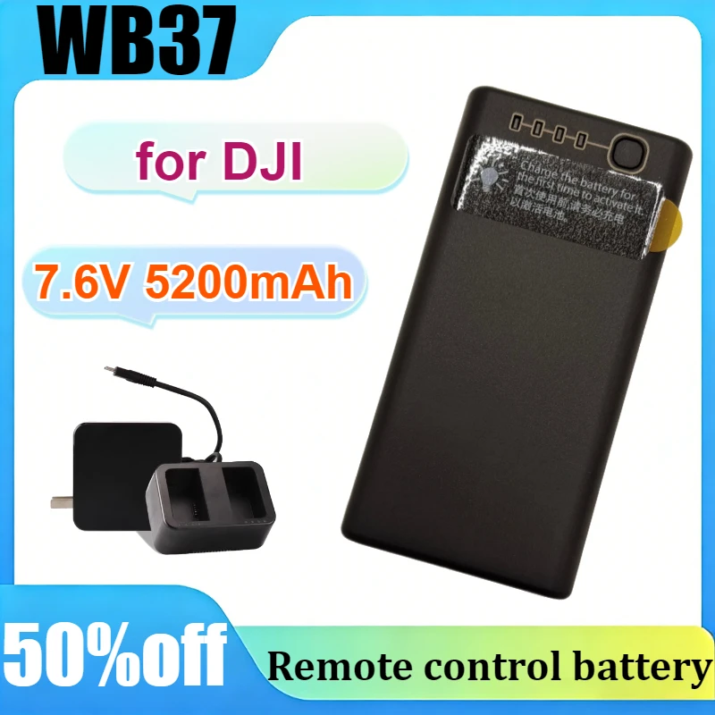 

WB37 for DJI T70S/T100S/T70P/T55/T60/T50/T40 7.6V 5200mAh Plant protection machine Remote Controller Battery with Charging Case