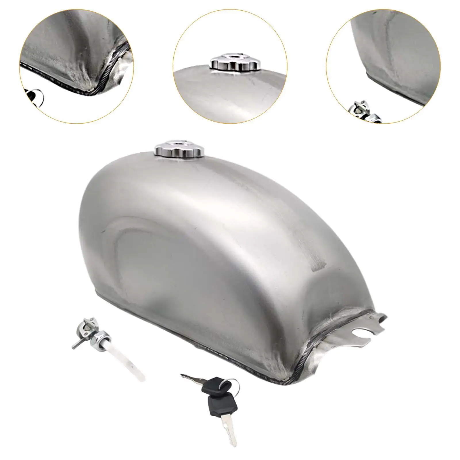 Generic Retro Motorcycle Gás Tank, 9L, Universal, Fácil Instalação, Tanque de Combustível