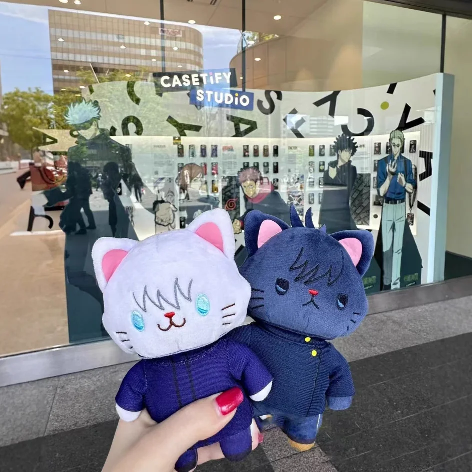 

Jujutsus Kaisens Plush Satoru Gojo Fushiguro Megumi Itadori Yuji Cartoon Cat Plushie Stuffed Animal Doll Anime Children Toy Gift