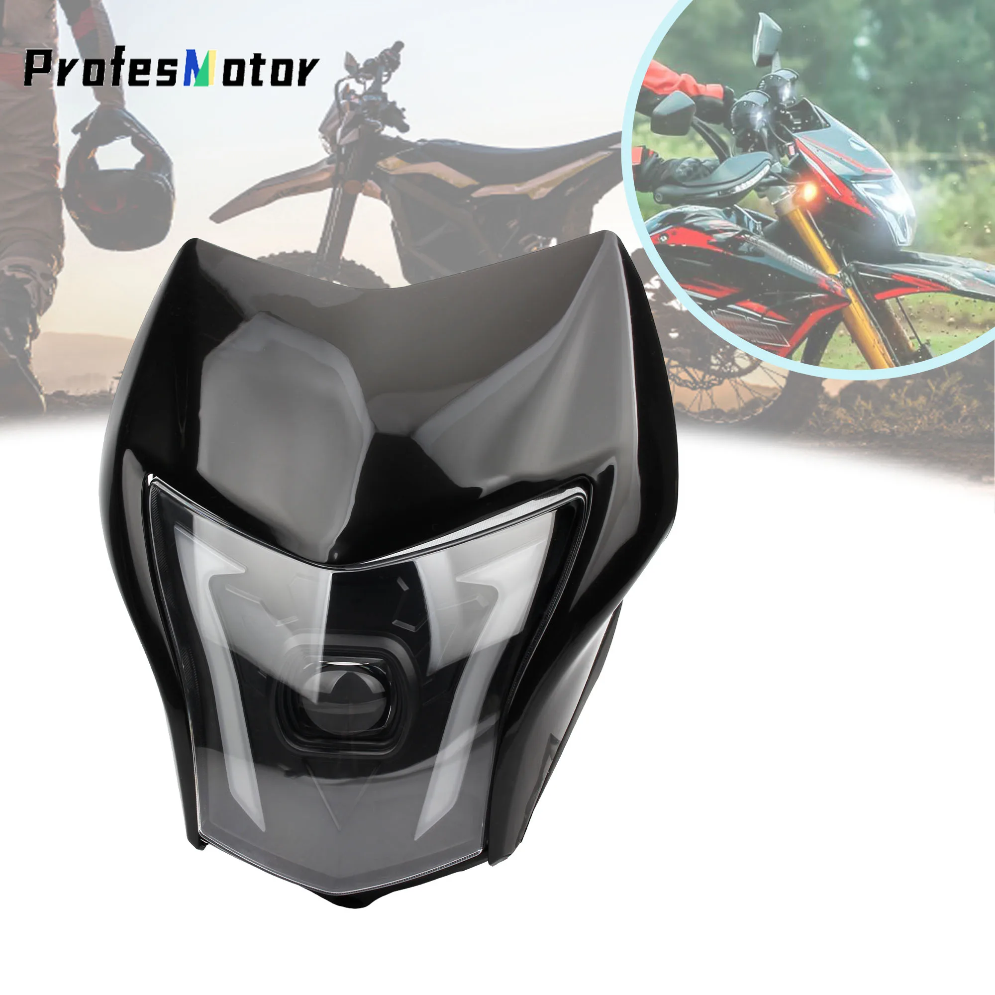 

For Vento CROSSMAX 250 PRO Motocross LED Headlight Assembly Fairing Enduro Motorcycle Headlamp Off - Road Modified Accessories