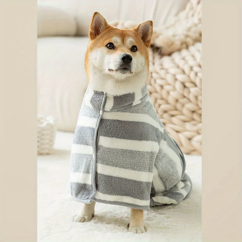 1Pcs Large Pet Towel Pet Bath Towel Drying Bath Towel Water Absorbent Quick-Drying Dog Bathrobe