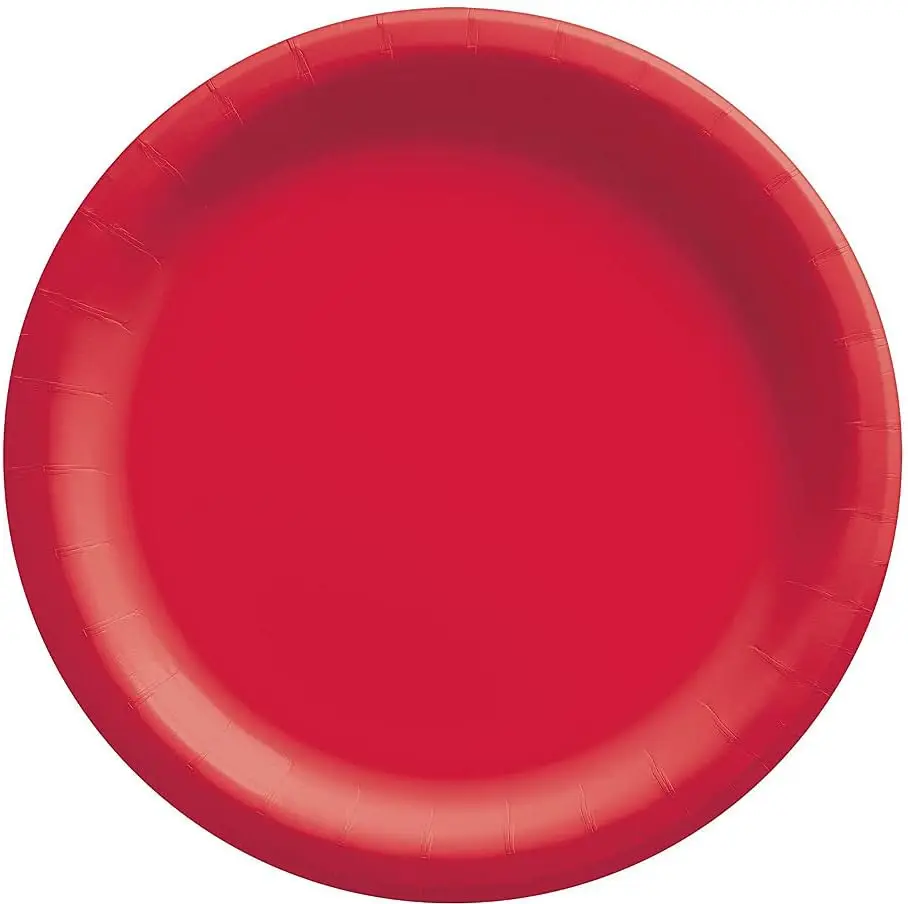 

Red Paper Tableware Party Supplies for 50 Guests, Party Supplies Set, Includes Plates, Cups, Covers and First birthday Nezuko