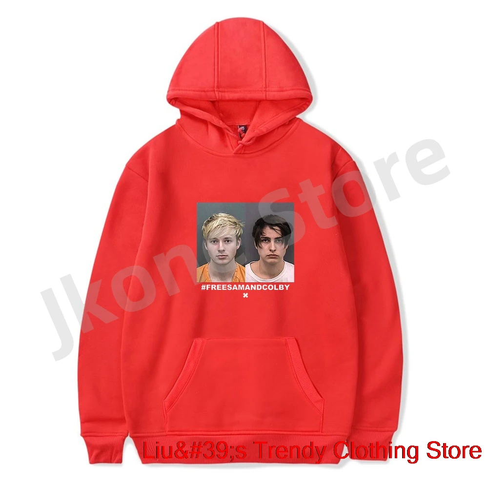 Sam and Colby XPLR Mugshot Hoodies Women Men Fashion Casual Long Sleeve Sweatshirts Top