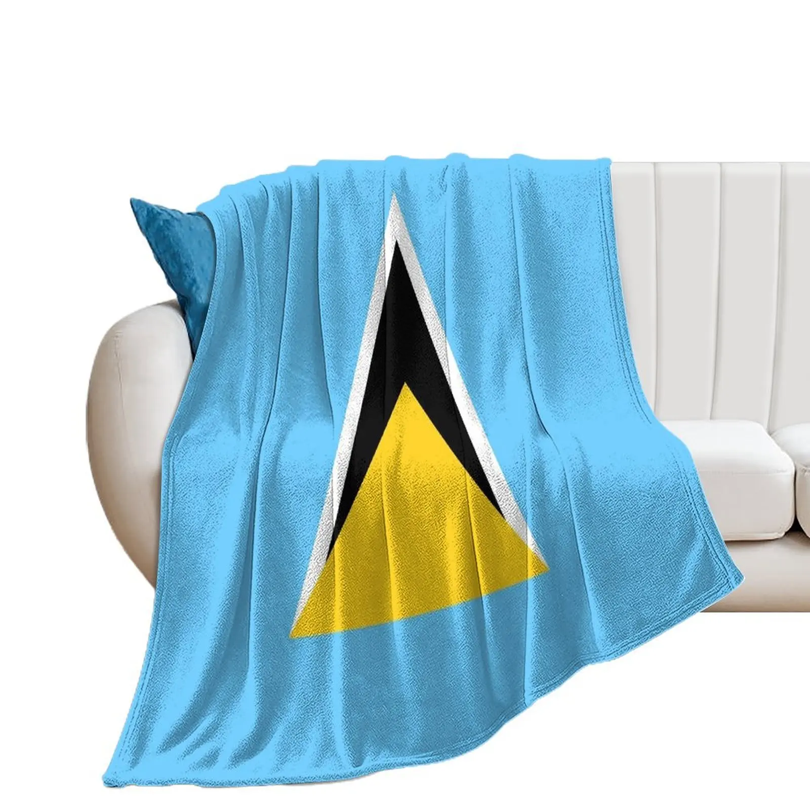 Flag of Saint Lucia Throw Blanket Comforter Beautifuls Summer Blankets