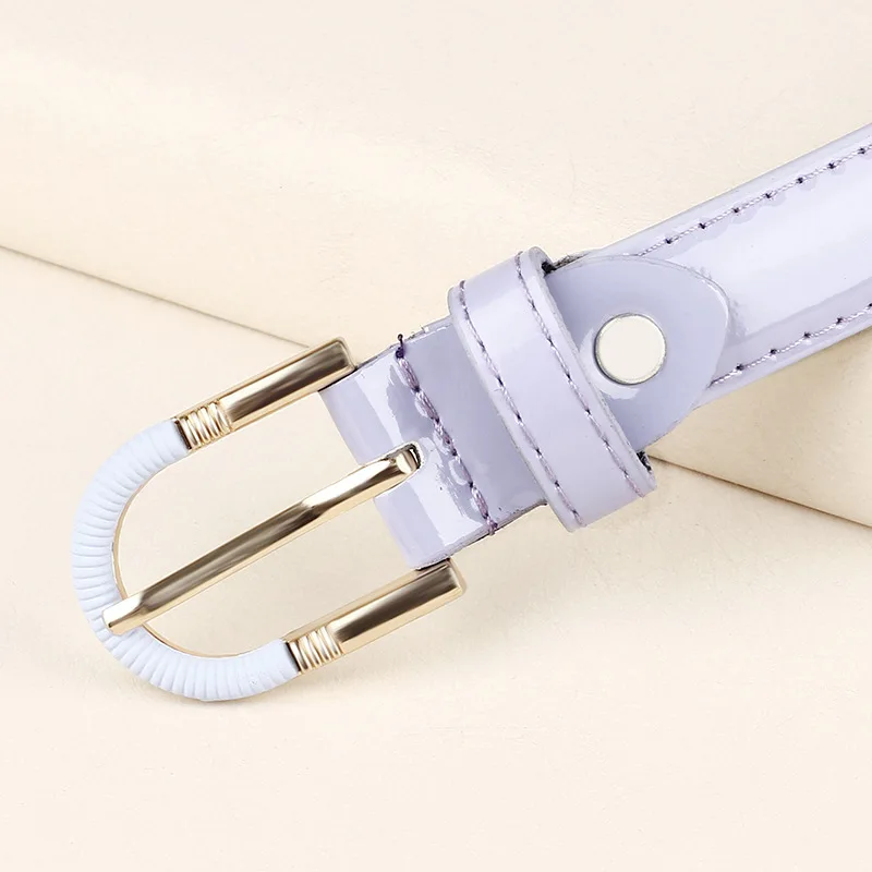 Purple Pu Leather Belts for Women Fashion Jeans Classic Retro Simple Round Buckle Female Dress Sword Goth Luxury Punk Gothic