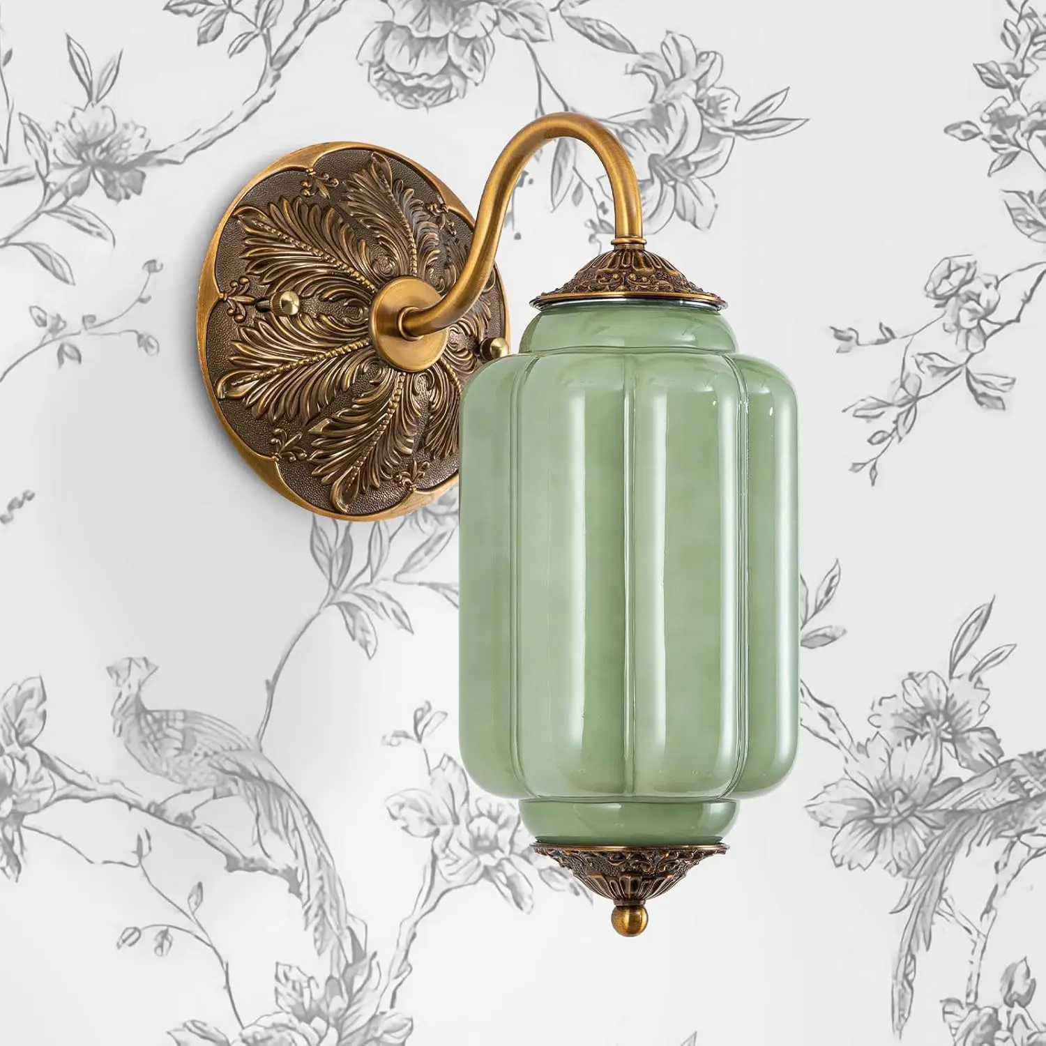Pumpkin Glass Wall Lamp for Dining Room Living Room Bedroom and Bedside - American LED Indoor Decor