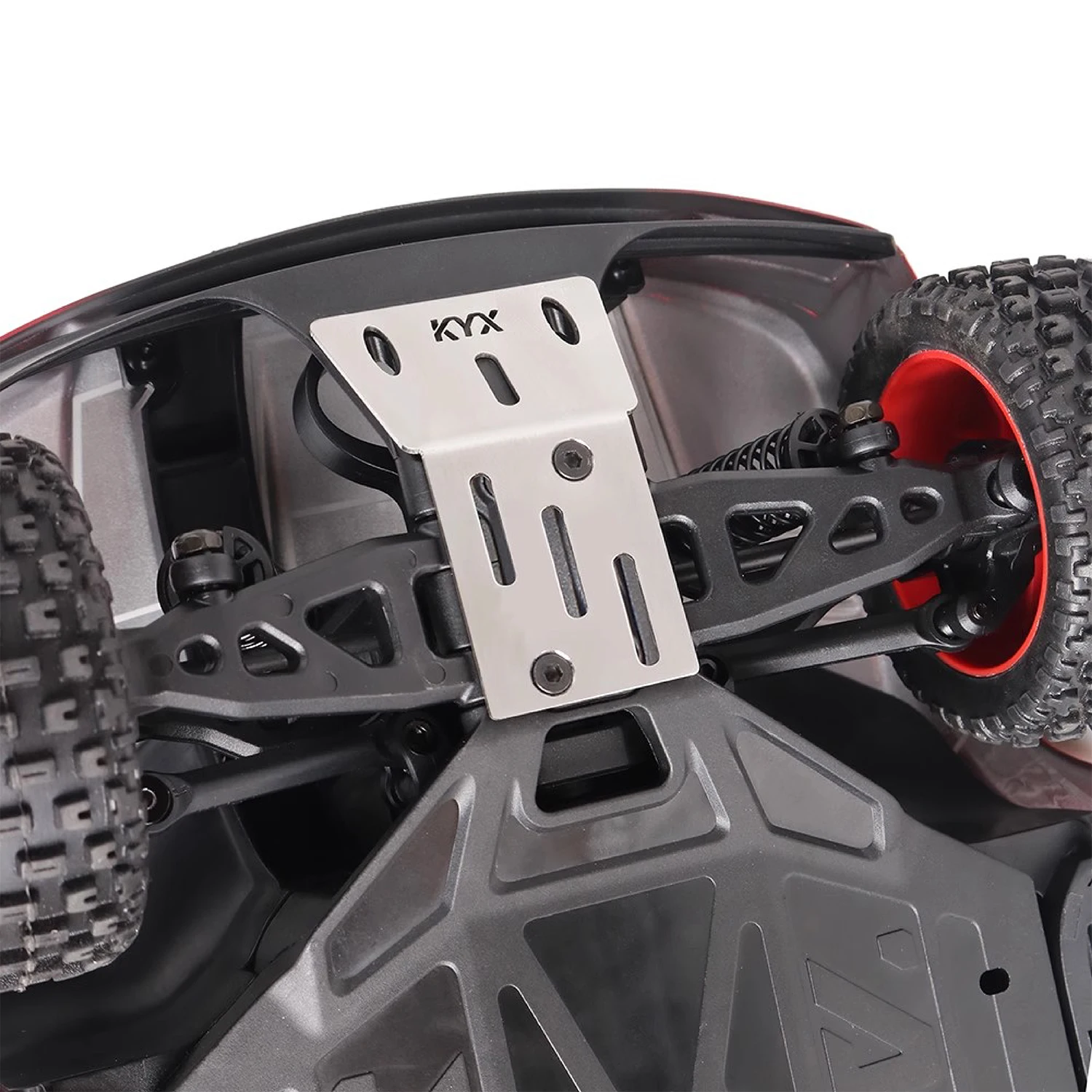 Proteção de armadura de chassi dianteiro e traseiro de metal para peças de atualização de carro Arrma RC 1/14 Mojave Grom